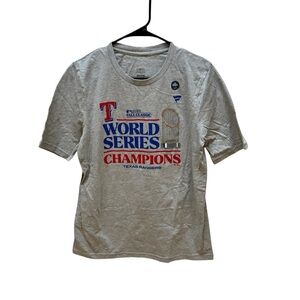 Youth MLB Baseball 2023 Fall Classic Texas Rangers Champion T-Shirt Size XL